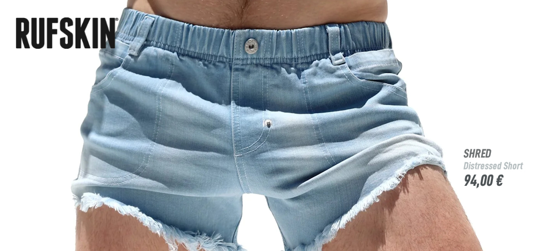 Rufskin Shred Distressed Denim Shorts