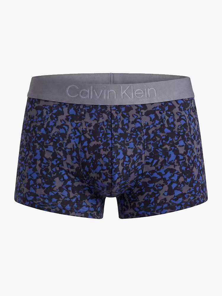 Calvin Klein Black Microfiber Low Rise Trunk Lv00nb47144np Folded Flowers 1