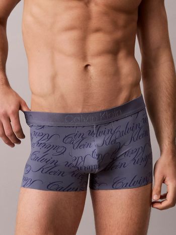 Calvin Klein Black Microfiber Low Rise Trunk Lv00nb4714v9h Script Lasso 2