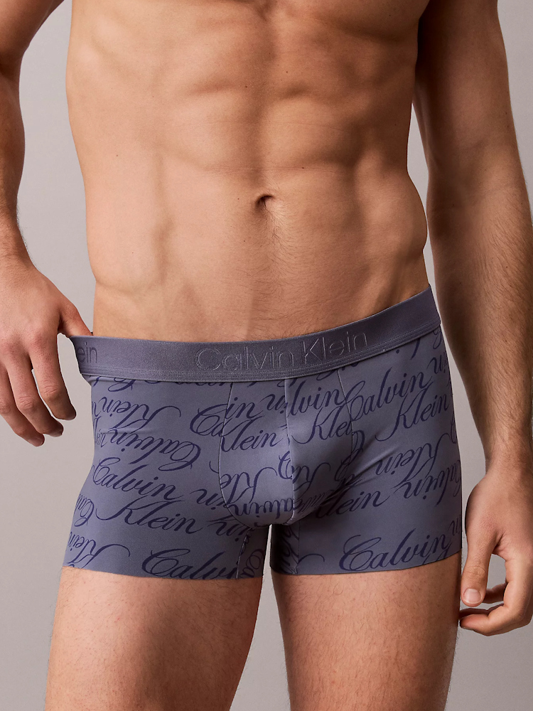 Calvin Klein Black Microfiber Low Rise Trunk Lv00nb4714v9h Script Lasso 2