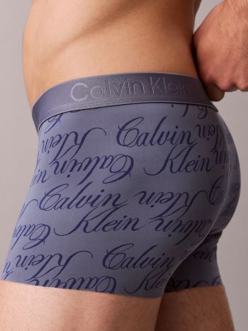 Calvin Klein Black Microfiber Low Rise Trunk Lv00nb4714v9h Script Lasso 4