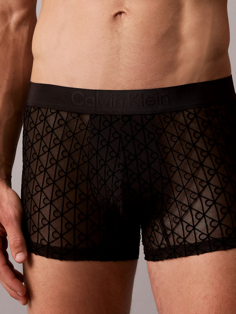 Calvin Klein Black Sheer Mesh Trunk Lv00nb4642 Ub1 Black 1