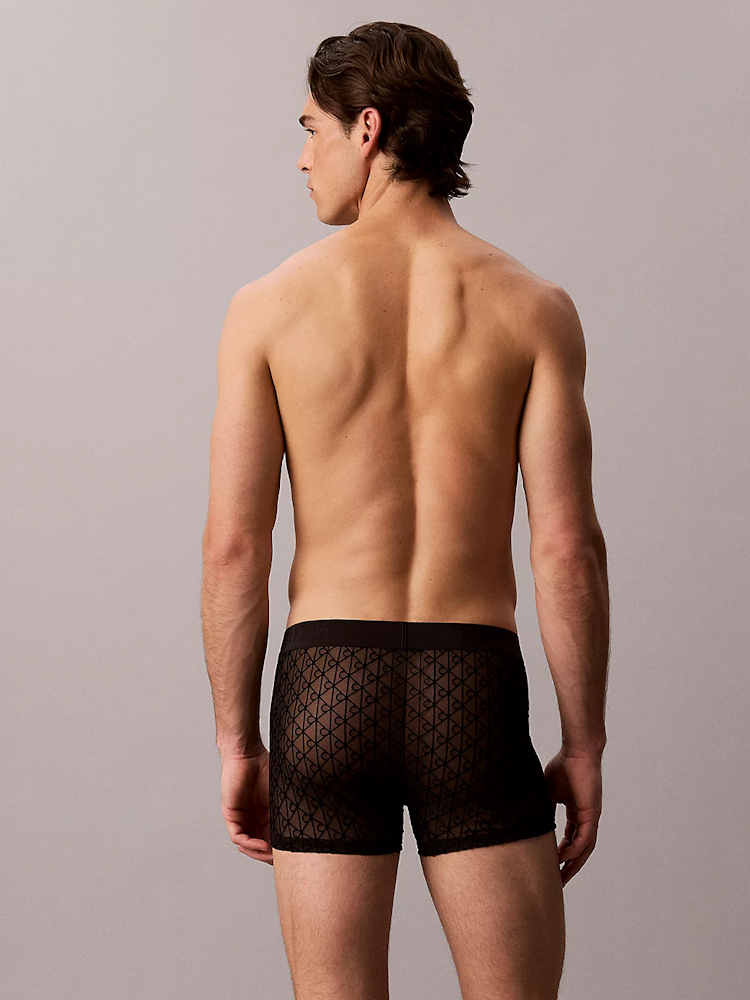 Calvin Klein Black Sheer Mesh Trunk Lv00nb4642 Ub1 Black 2