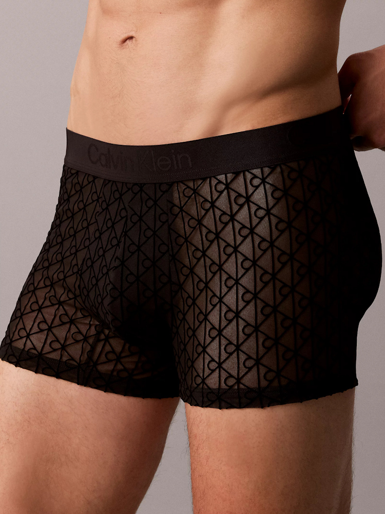 Calvin Klein Black Sheer Mesh Trunk Lv00nb4642 Ub1 Black 3