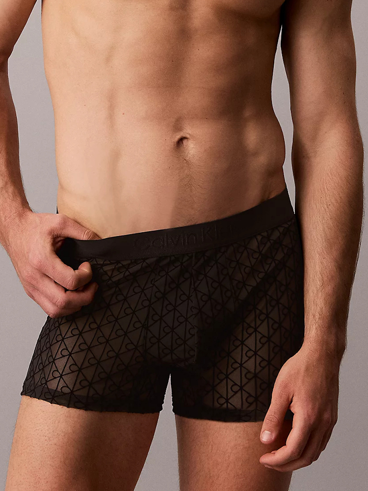 Calvin Klein Black Sheer Mesh Trunk Lv00nb4642 Ub1 Black 5
