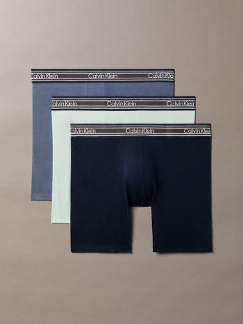 Calvin Klein Icon Cotton Stretch 3 Pack Boxer Briefs Lv00nb6416 4kv Dark Sapphire 6