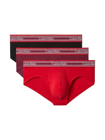 Calvin Klein Icon Cotton Stretch 3 Pack Hip Briefs Lv00nb4614 4kw Goji Berry 1