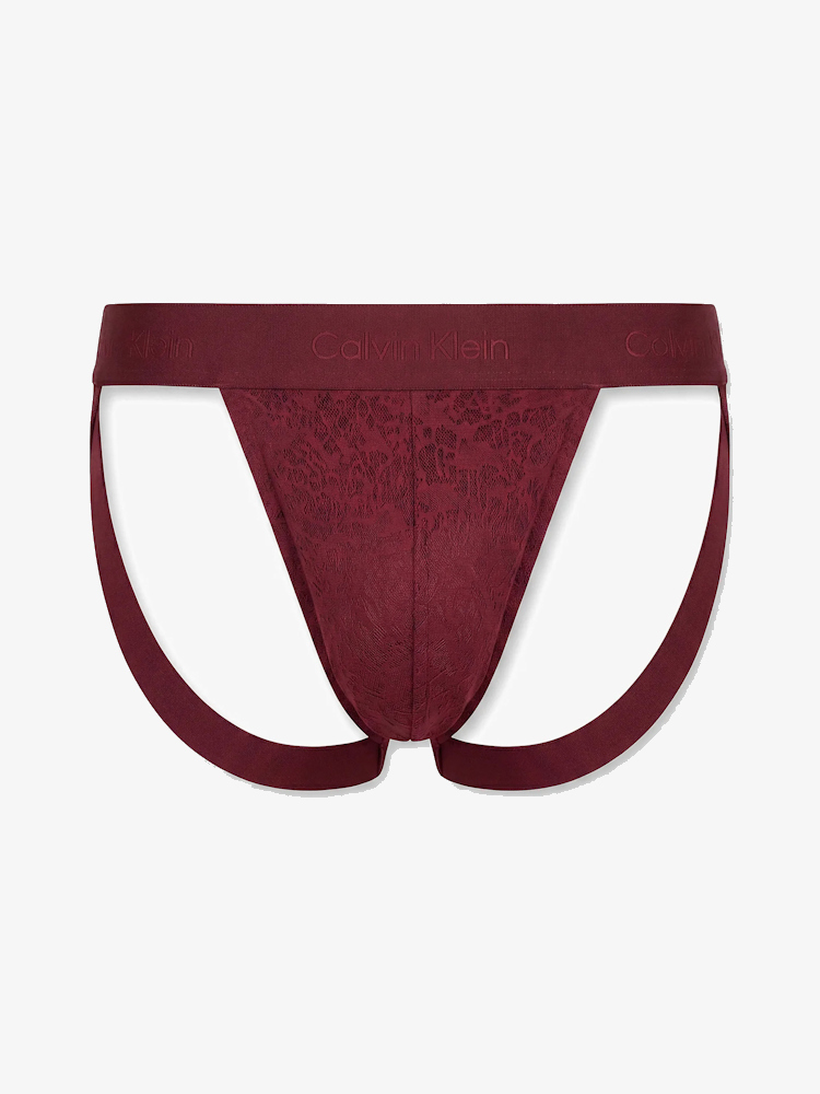 Calvin Klein Sculpt Lace Jockstrap Lv00nb4631 4gj Established Red 1
