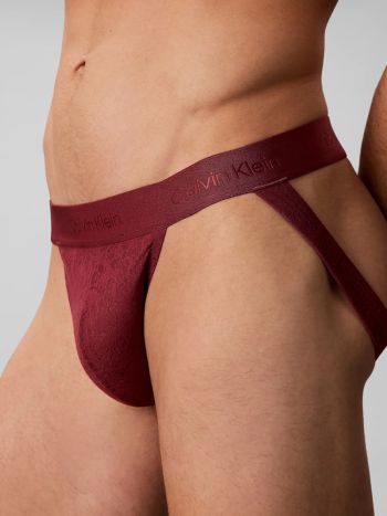 Calvin Klein Sculpt Lace Jockstrap Lv00nb4631 4gj Established Red 3