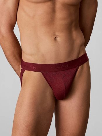 Calvin Klein Sculpt Lace Jockstrap Lv00nb4631 4gj Established Red 6