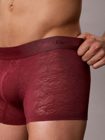Calvin Klein Sculpt Lace Low Rise Trunk Lv00nb4633 4gj Established Red 4
