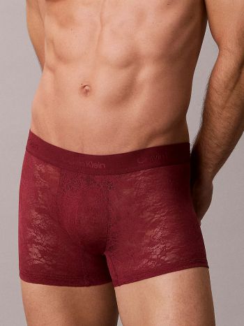 Calvin Klein Sculpt Lace Low Rise Trunk Lv00nb4633 4gj Established Red 5