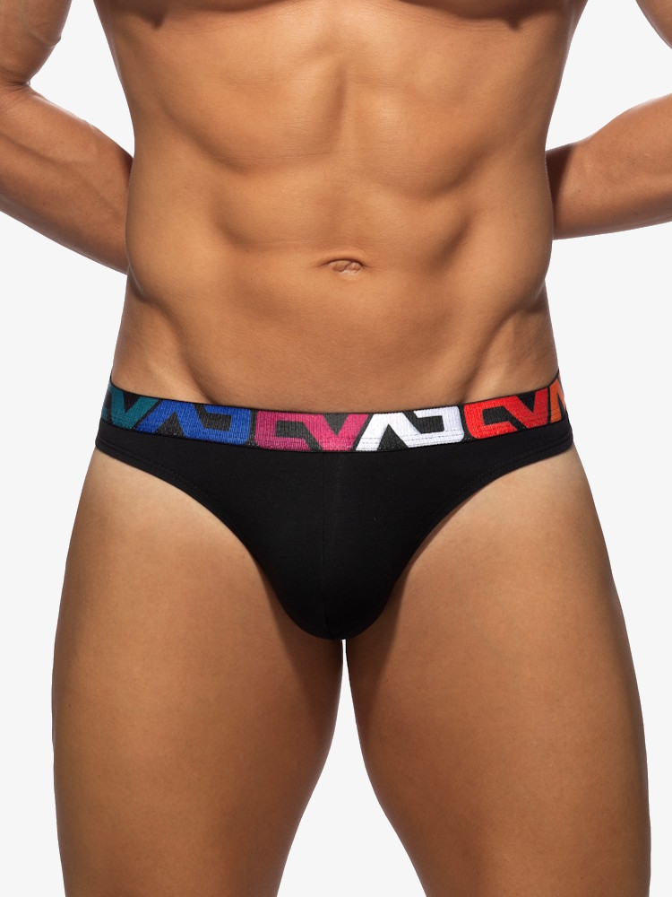 Addicted Ad1488 Ad All Over Cotton Thong Black 3