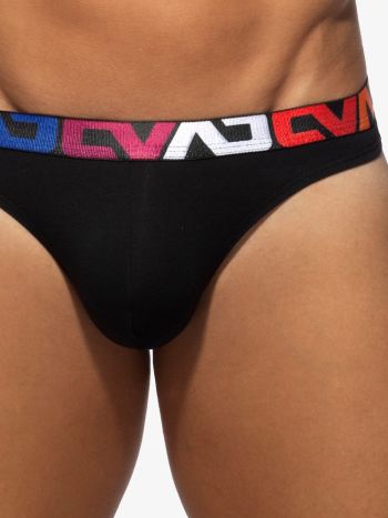 Addicted Ad1488 Ad All Over Cotton Thong Black 4