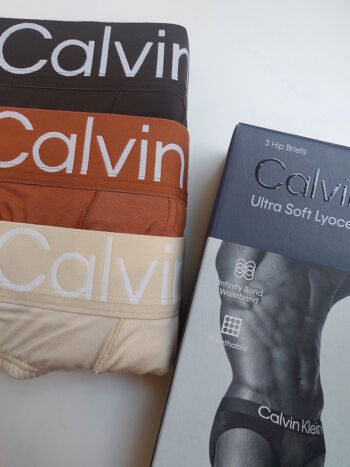 Calvin Klein Black Collection Lyocell 3 Pack Hip Brief Lv00nb4649 4k0 Woodland 6