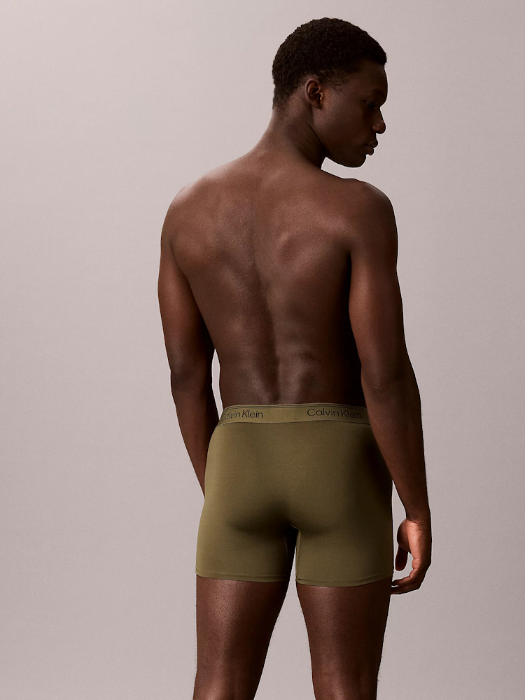 Calvin Klein Microfiber Stretch 3 Pack Boxer Briefs Lv00nb4410 4u9 Bronze 1