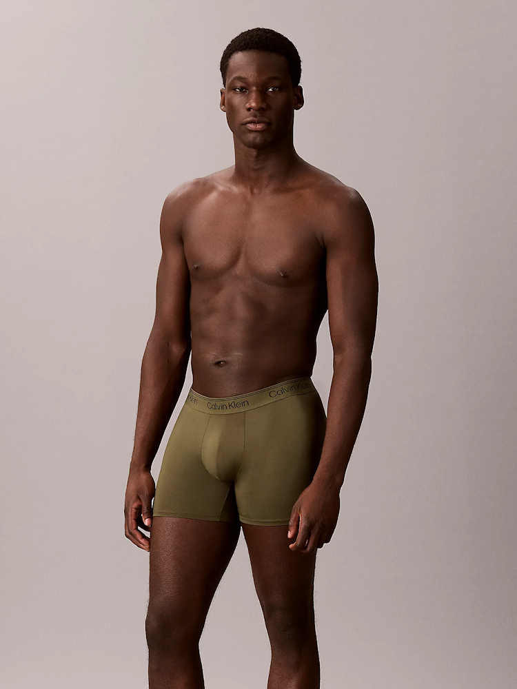 Calvin Klein Microfiber Stretch 3 Pack Boxer Briefs Lv00nb4410 4u9 Bronze 5