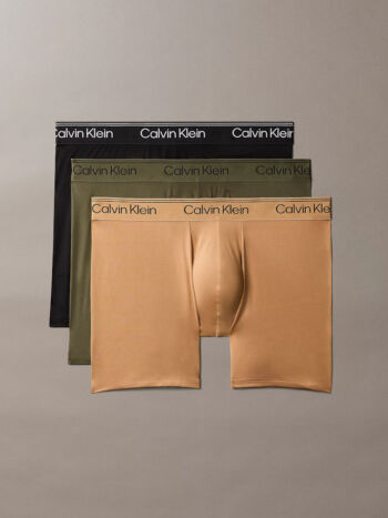 Calvin Klein Microfiber Stretch 3 Pack Boxer Briefs Lv00nb4410 4u9 Bronze 6
