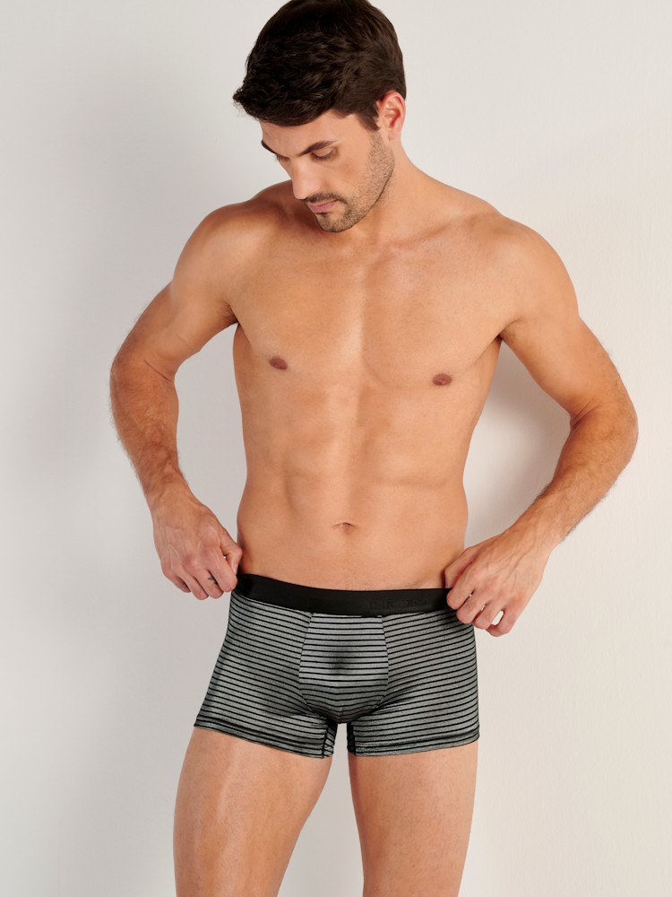 Hom Boxer Briefs Monsieur 403251 Black White 2