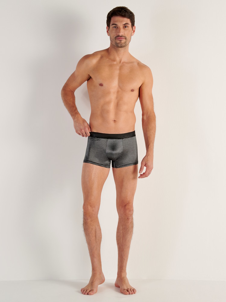 Hom Boxer Briefs Monsieur 403251 Black White 4